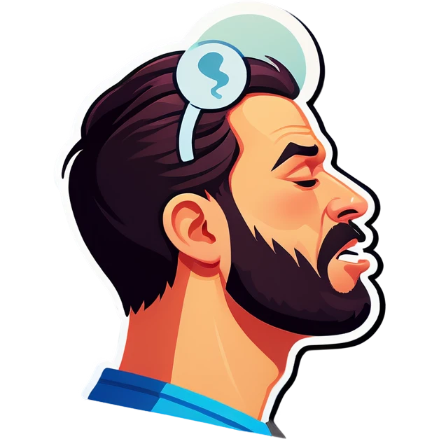 A person snoring image in a person head emoji