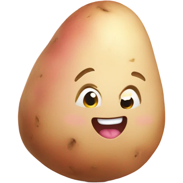 Cute potato pink emoji
