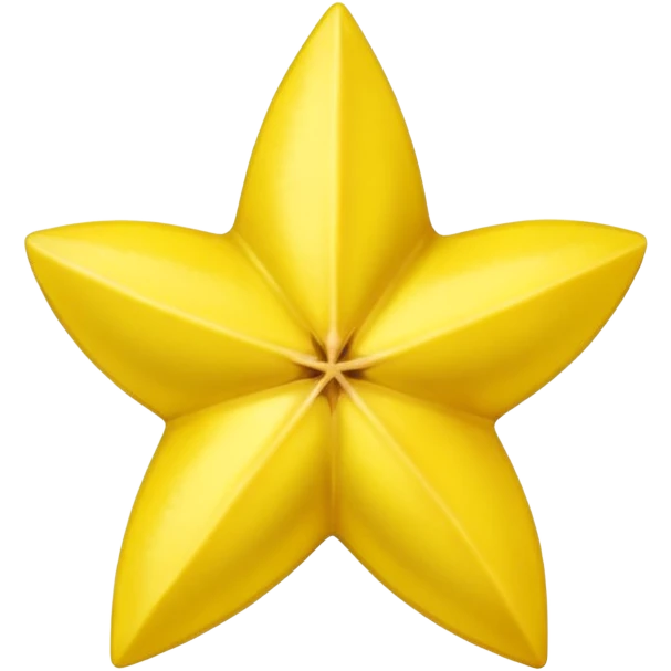 carambola fruit, simple, shiny emoji