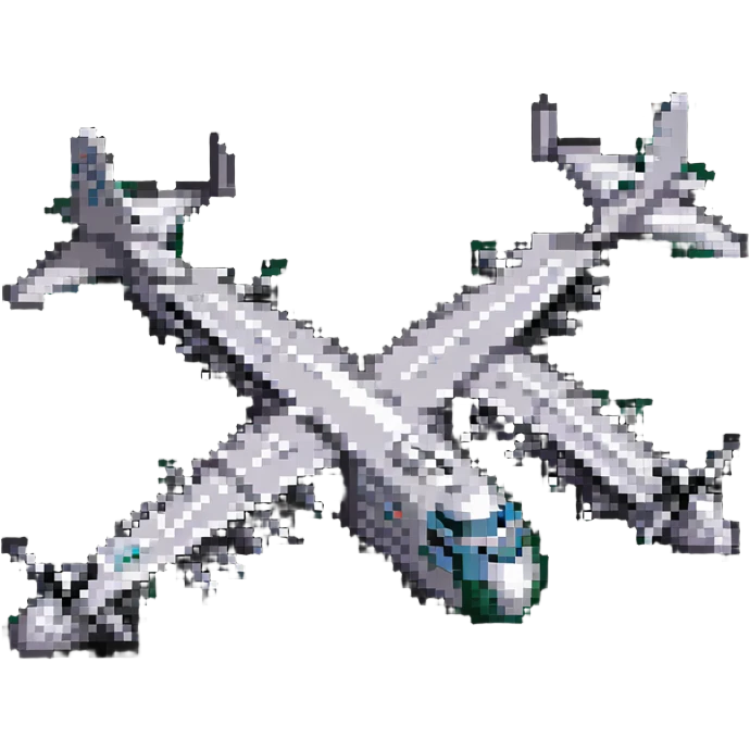 AC-130 gunship military aircraft with visible weapons and cannons emoji