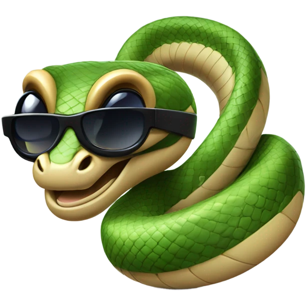 Snake wearing sunglasses emoji