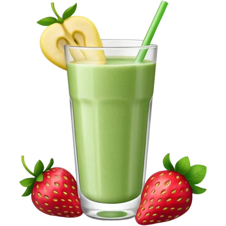 strawberry banana spinach smoothie  emoji