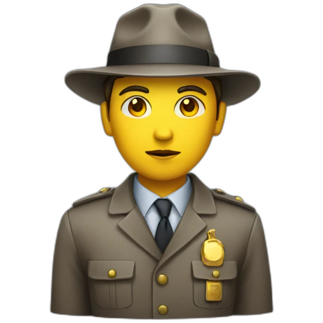 gender ambiguous detective with yellow skin emoji