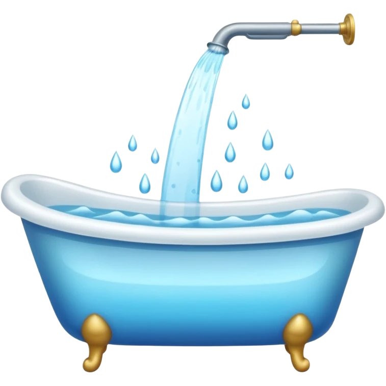 Bathtub full of water emoji