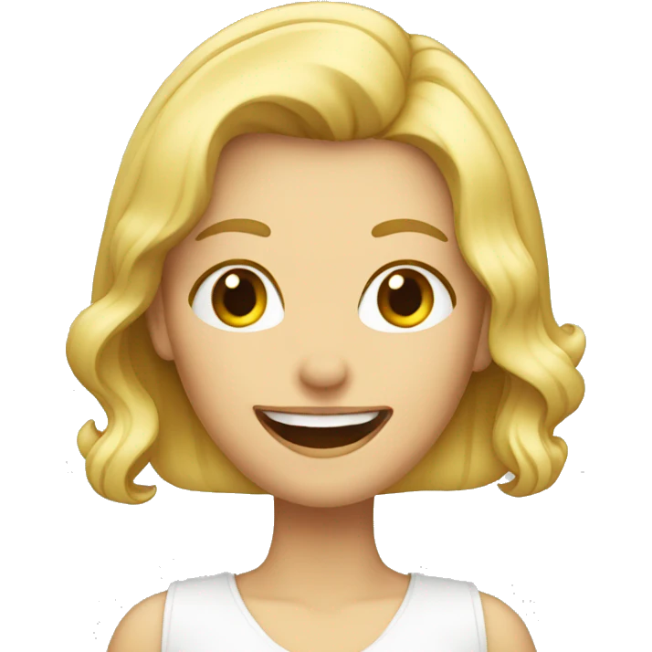 Femme blonde appareil dentaire emoji