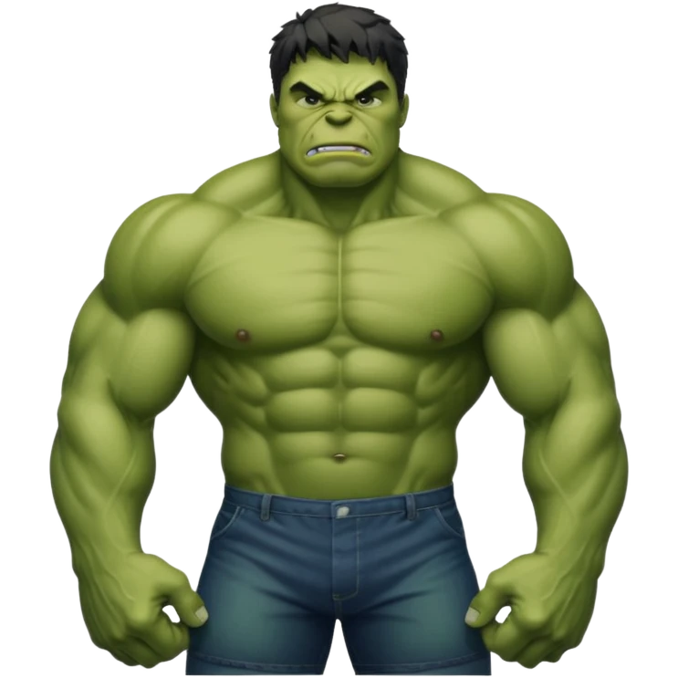 Hulk posing the strongest pose  emoji