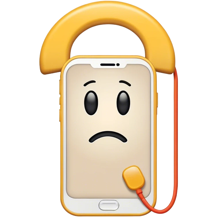 a mobile phone holding up a ‘do not disturb’ sign emoji