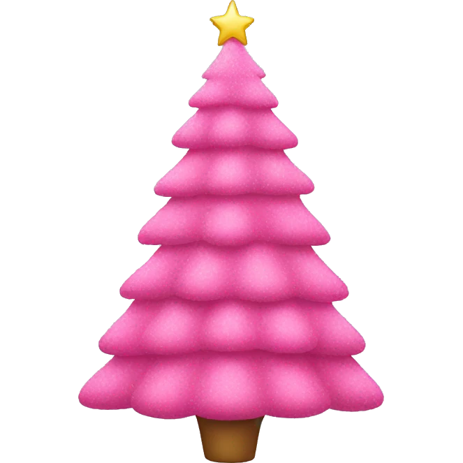 Pink Christmas tree emoji