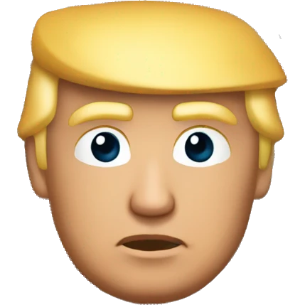Donald Trump en train de reflechir emoji