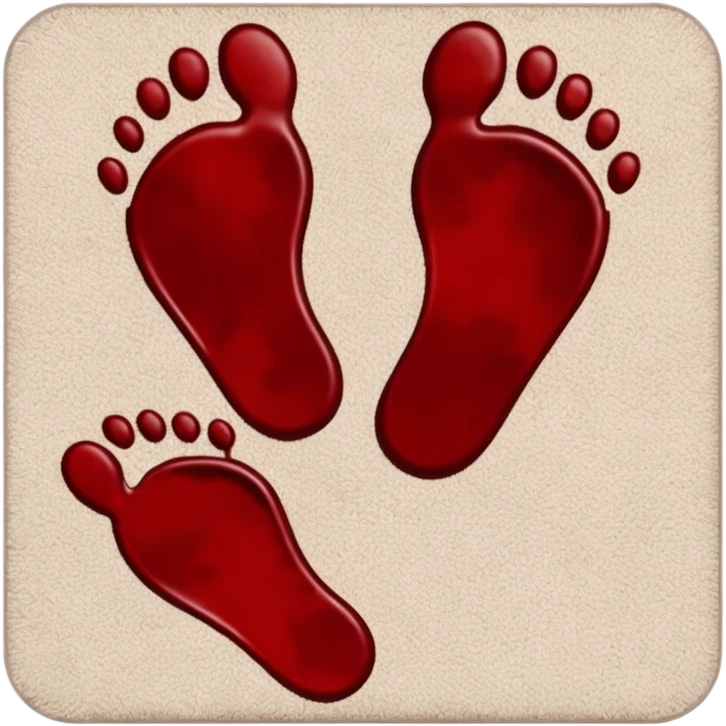 Footprints blood on carpet  emoji