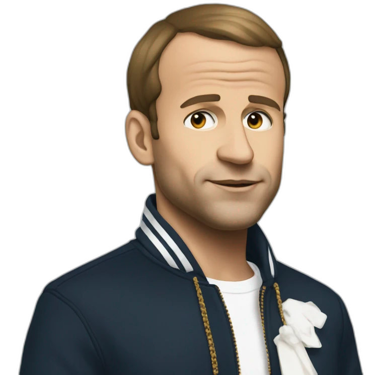 Macron as a rapper emoji