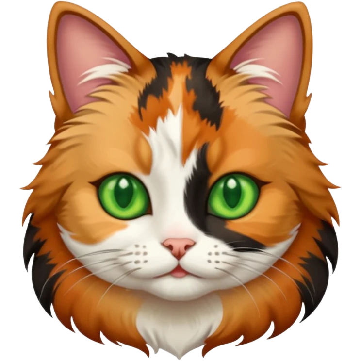 cat with white, brown, and black fur emoji