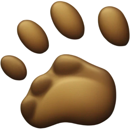 Dog paw on polaroid emoji