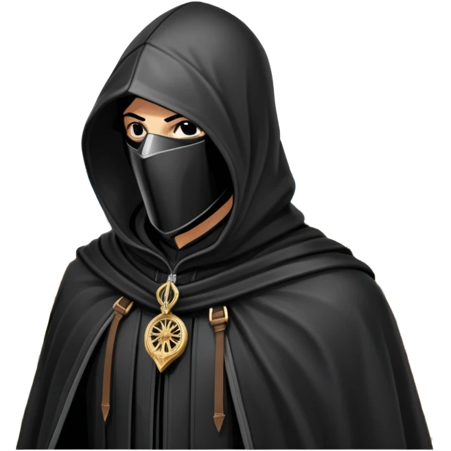 icon featuring Assasin's Creed in an iconic assassin's hood, standing tall against the backdrop of Florence. The design captures the essence of adventure, with intricate details of historical architecture and a sense of mystery. The character is poised, ready for action. transparent background. emoji