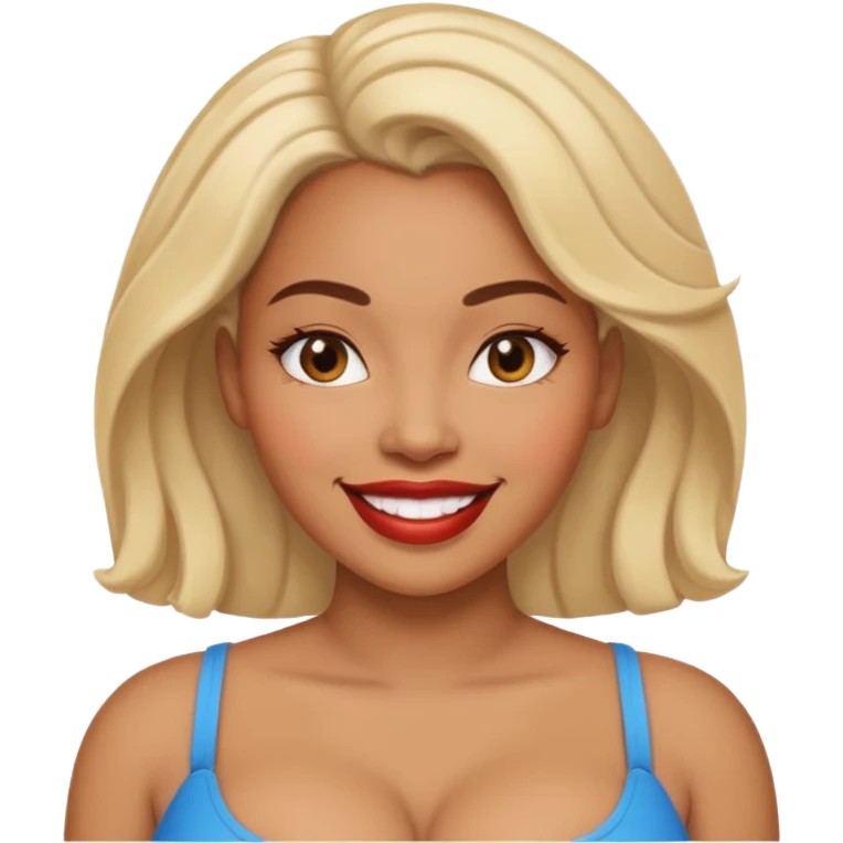 Woman light skinned black with big titties emoji