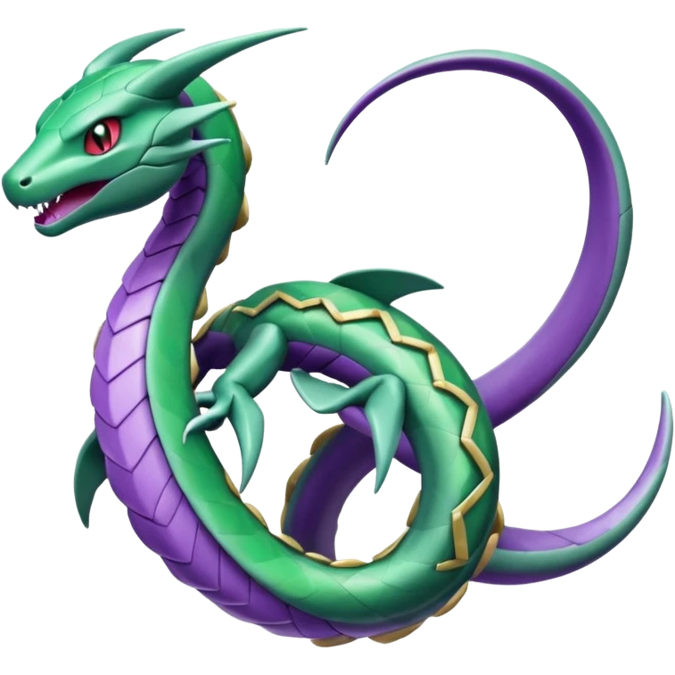 Pokemon legendary purple and cian crystal rayquaza emoji