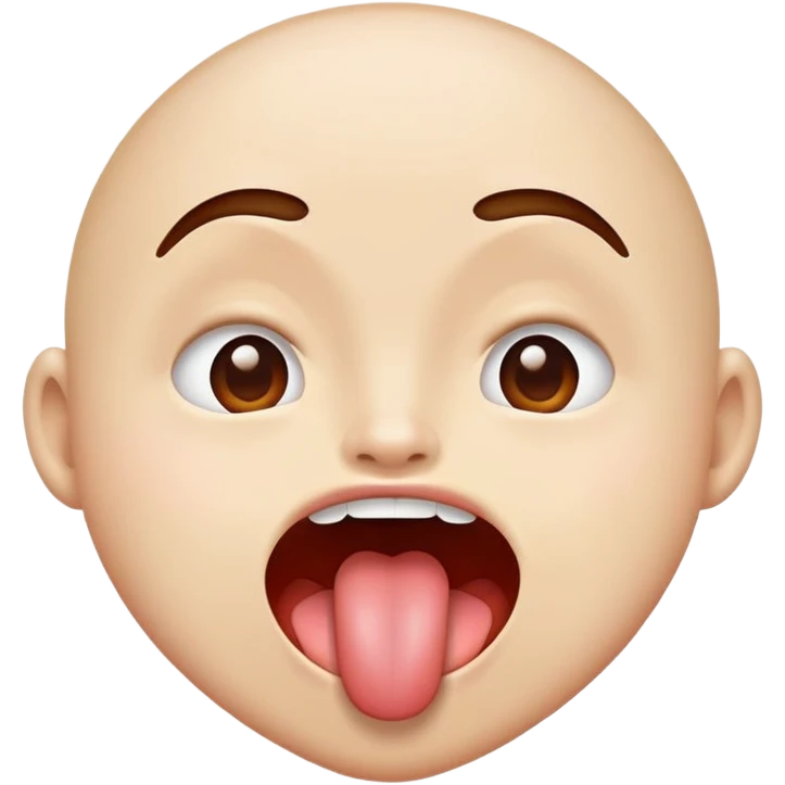 Mouth out tongue out  emoji