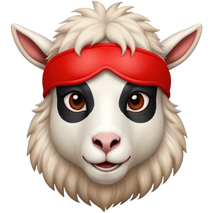 goat wearing a red ski mask emoji