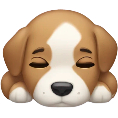 Sleepy puppy in a onesie emoji