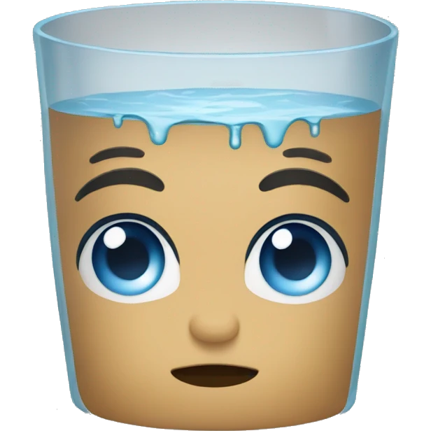 Vaso con agua emoji