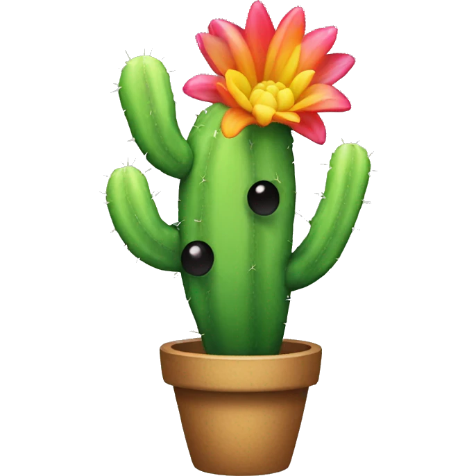Rainbow cactus emoji