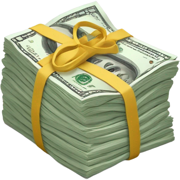 Money in rubber band emoji