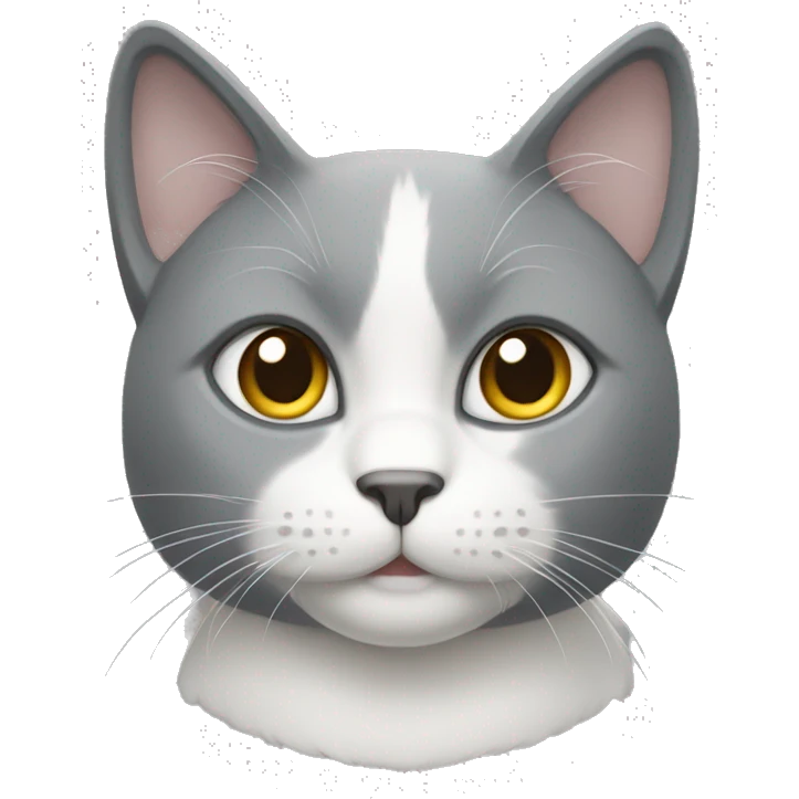 gray and white cat emoji