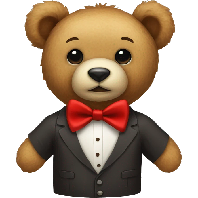 Teddy bear with red bowtie emoji