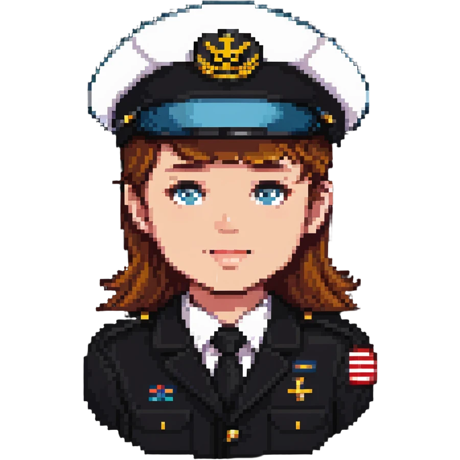 airline pilot captain with uniform and cap emoji