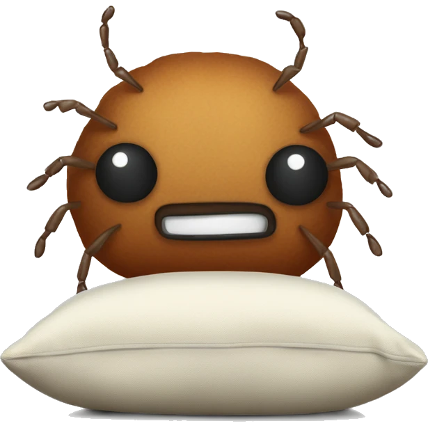 Tick on a pillow emoji
