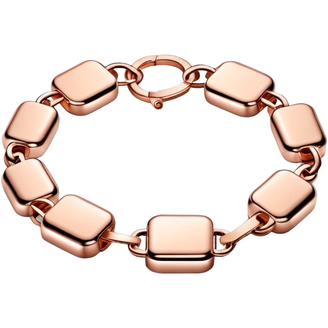 Rose gold poubelle bracelet emoji
