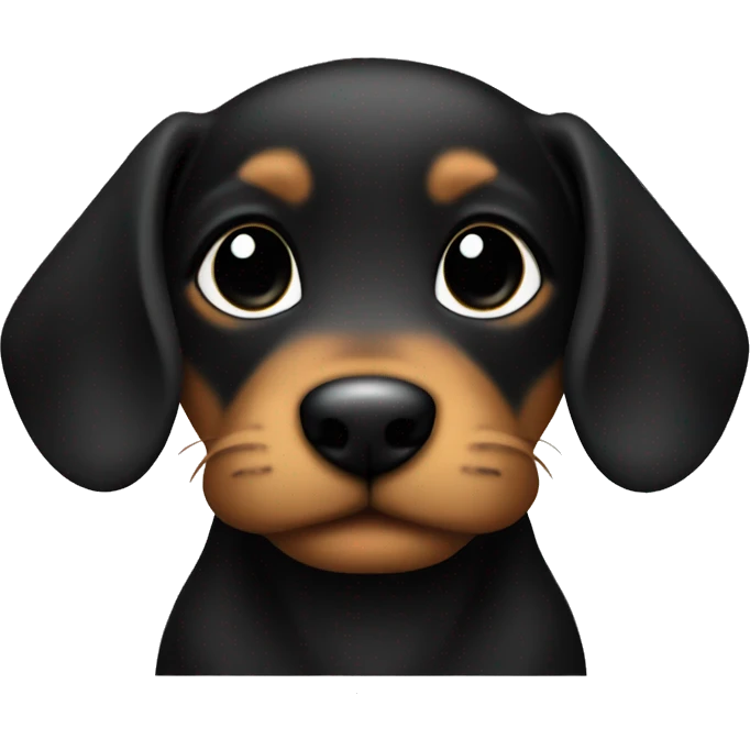 Baby dackel in schwarz emoji