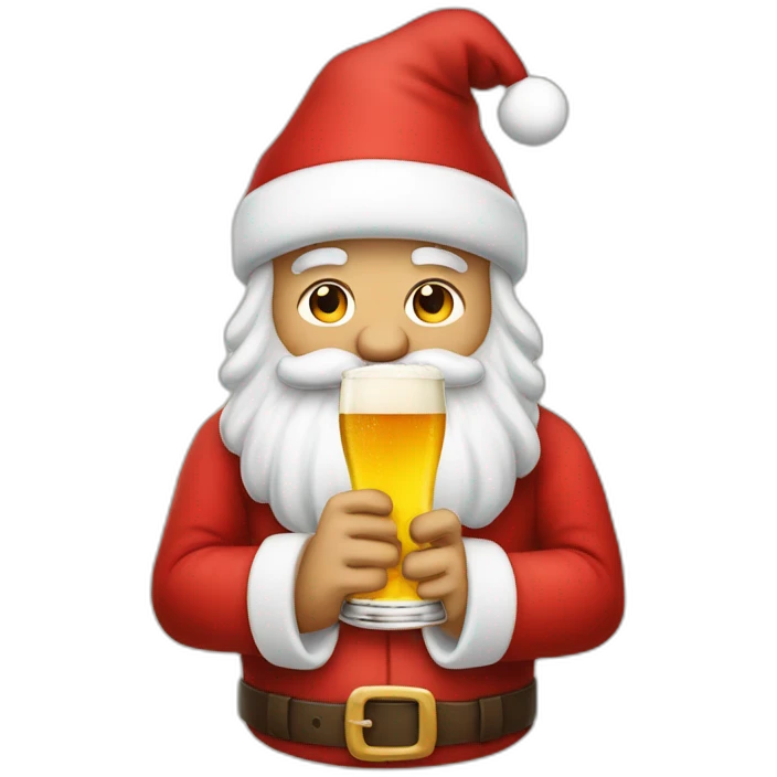 Babbo Natale con birra emoji