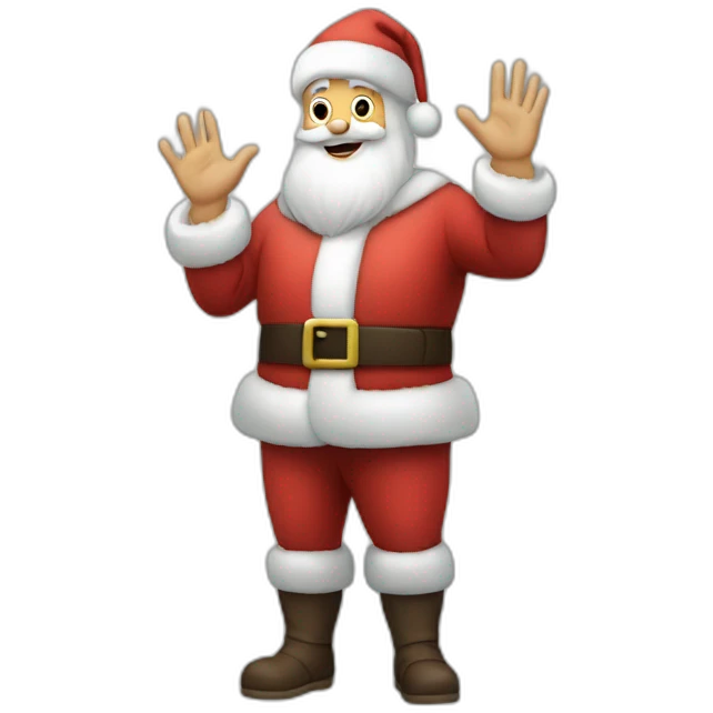 Full height Actively gesturing with hands pale skin Santa Claus emoji