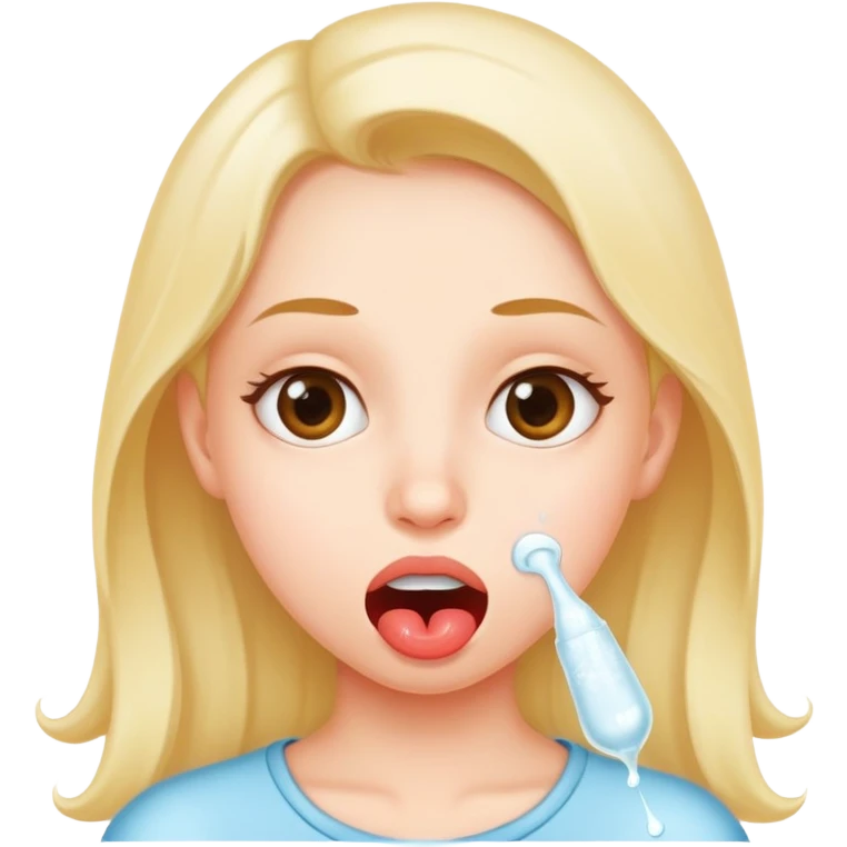 Девушка со спермой во рту emoji