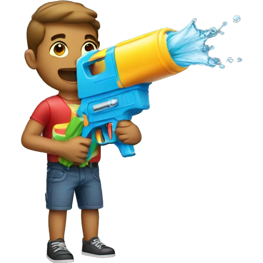 Guy with a water gun emoji
