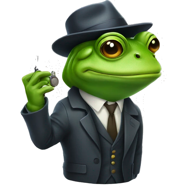 detective frog emoji