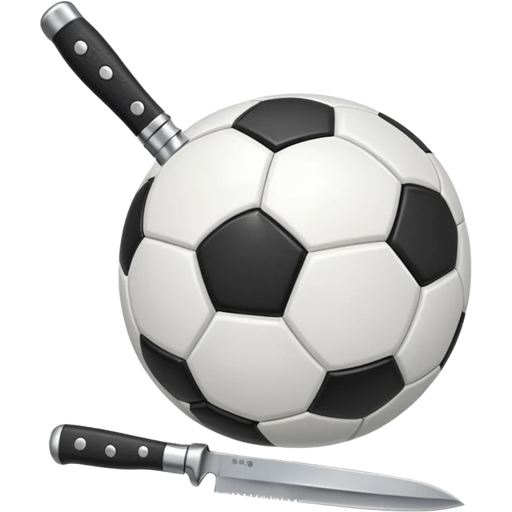 knife stuck in a soccer ball emoji