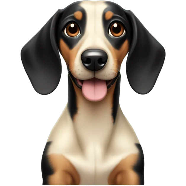 Black and cream weiner dog emoji