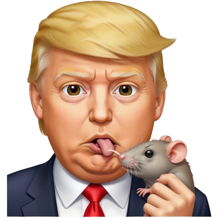 trump eating a rat emoji