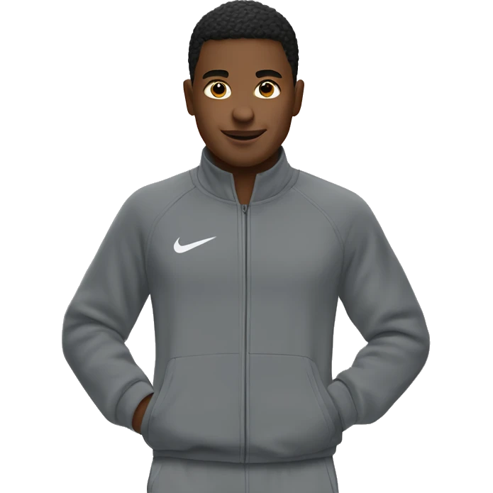 Nike tracksuit with a blank person emoji