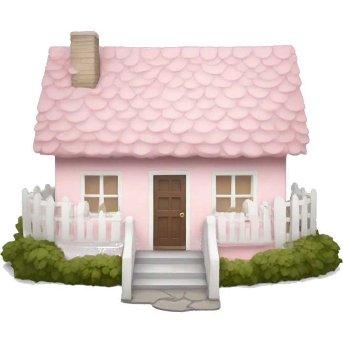 Light pink and white cottage emoji