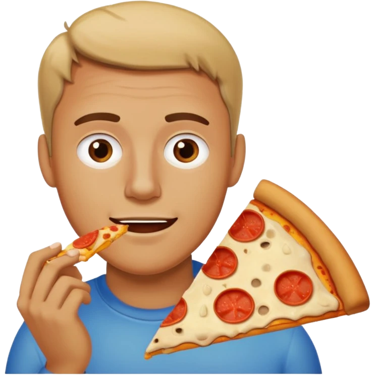 man who eat pizza
 emoji