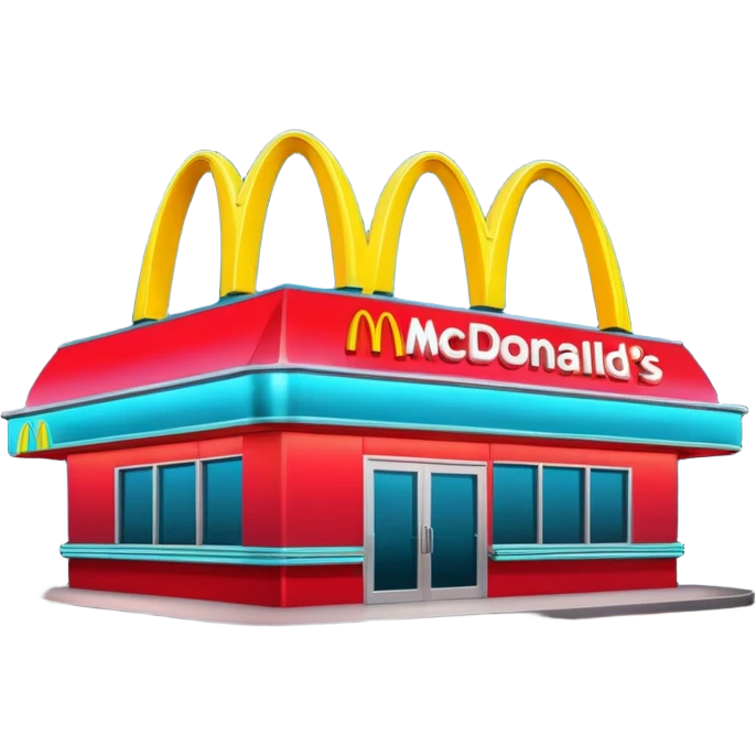 Neon McDonald’s restaurant  emoji