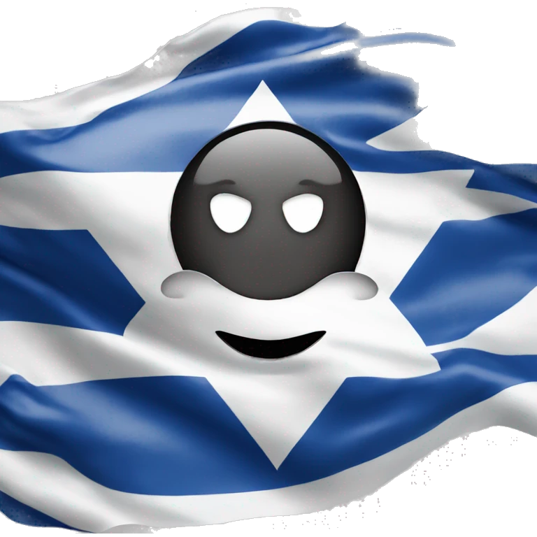 Israeli flag with face emoji