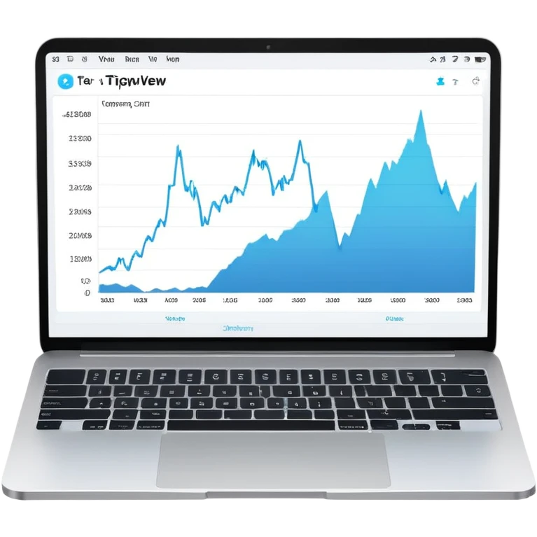 Laptop with tradingview chart emoji