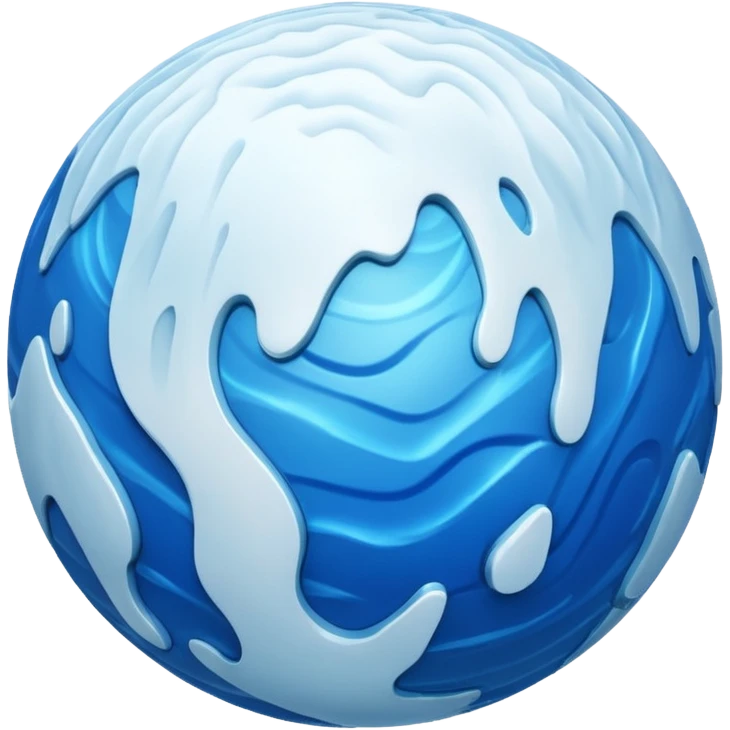 sphere globe planet, surface covered with gas and stream emoji