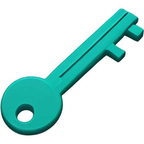 Teal-house-key emoji