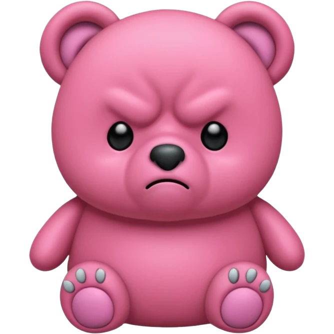 Osito gruñosito rosado emoji
