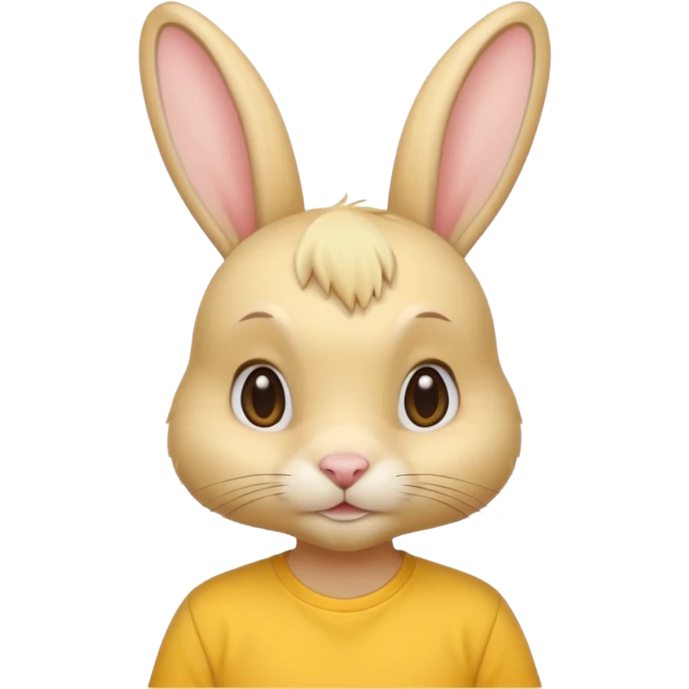 blonde rabbit with yellow shirt emoji